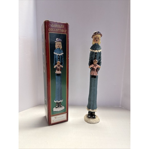 Windsor Other - Windsor Collection Christmas Caroler Pencil Village Figurine 11" Tall Vintage